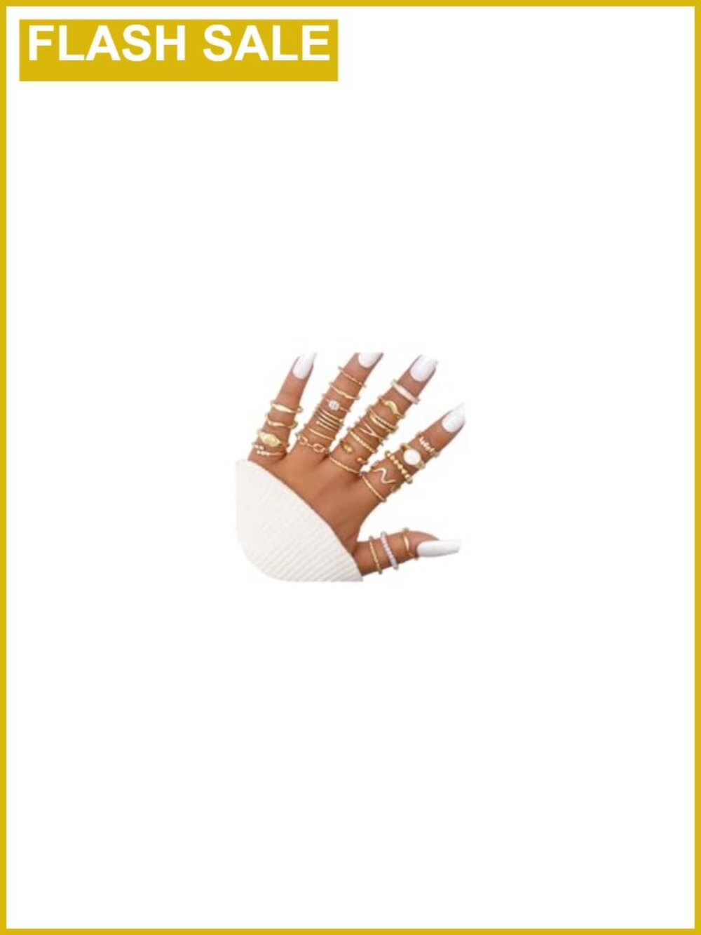 25 Pcs Chunky Gold Rings Set for Women Stackable Ring Pack Jewelry Gift